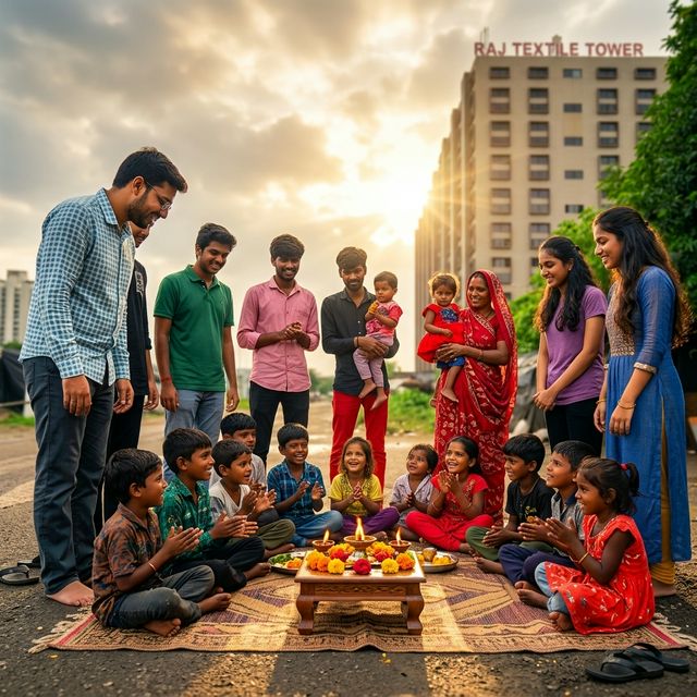 Volunteers and Children